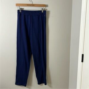 IRIDIUM Leone Pant Navy Blue Pull on Pockets Cotton Lagenlook Sz XS NEW